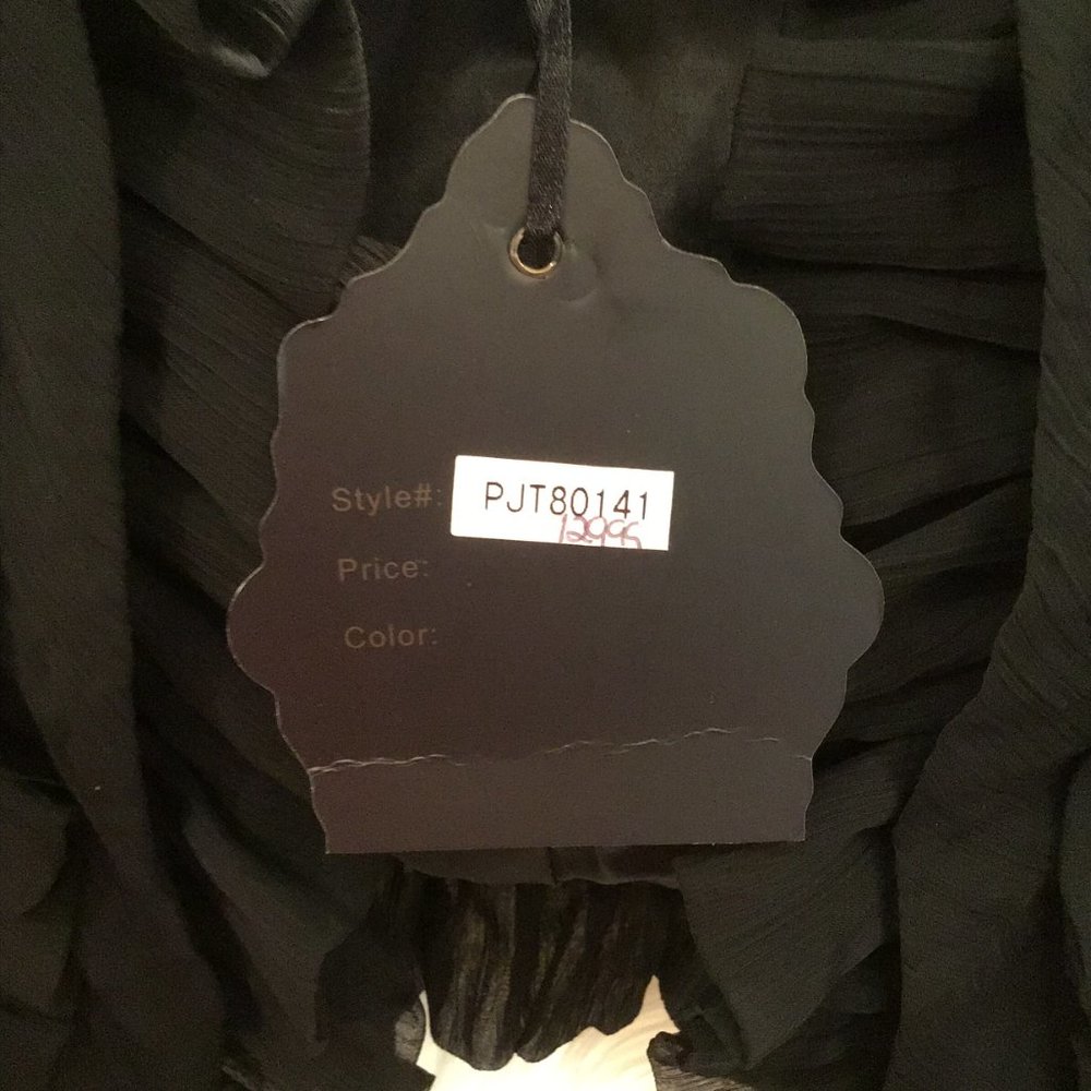 NWT - Black Designer Ruffle Shrug - Picture 4 of 4